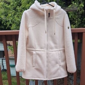 Madison Cream Teddy Jacket with Hood